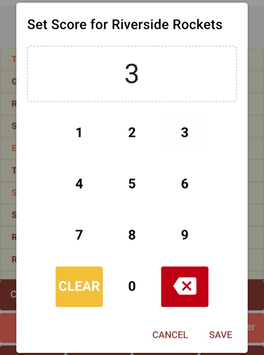 Setting the score for the home team to 3 runs