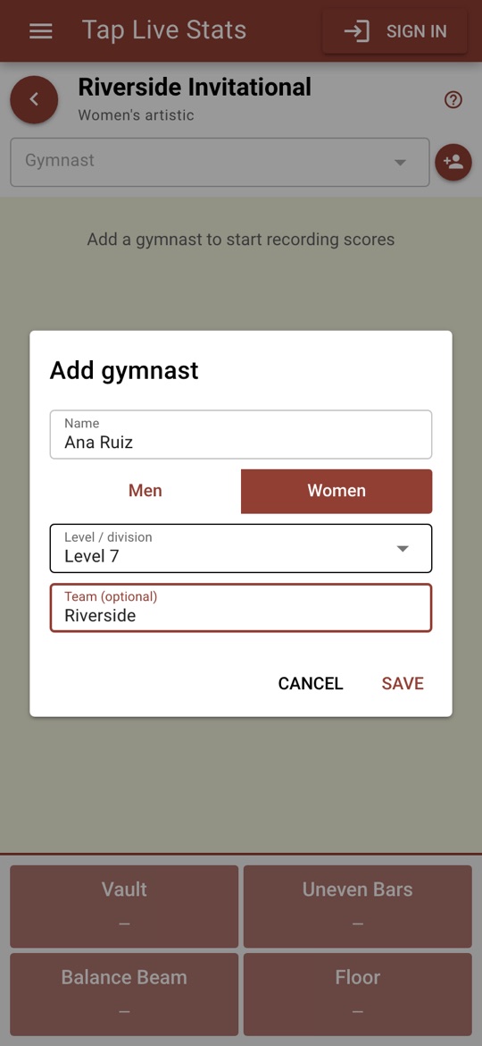 Adding Ana Ruiz at Level 7 for the Riverside team